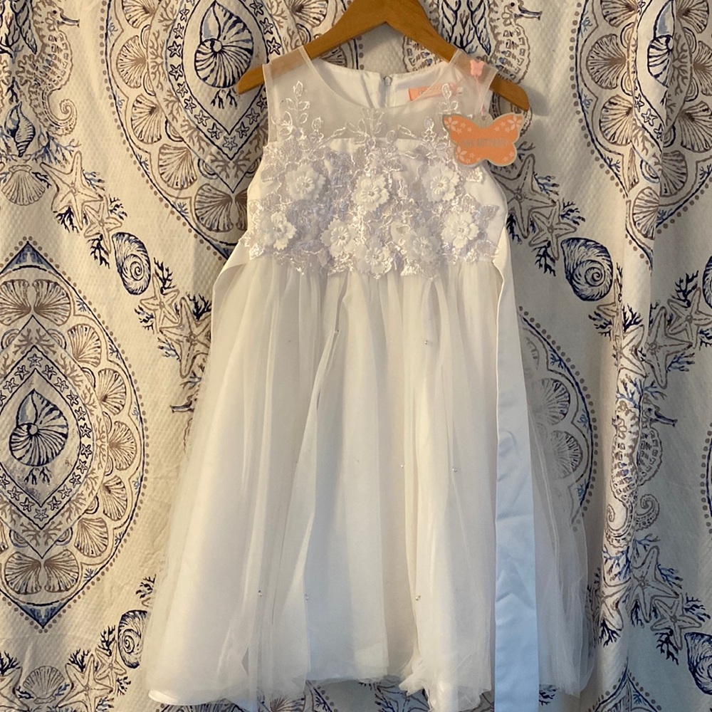 White beautiful girl dress